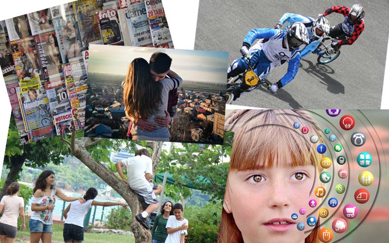 Collage of young adolescents and interests